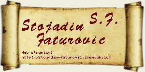 Stojadin Faturović vizit kartica